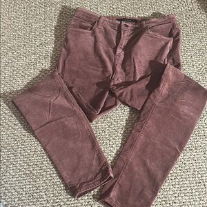 J Brand Maria Velvet High Rise Skinny Pants in Warm Sable size 29